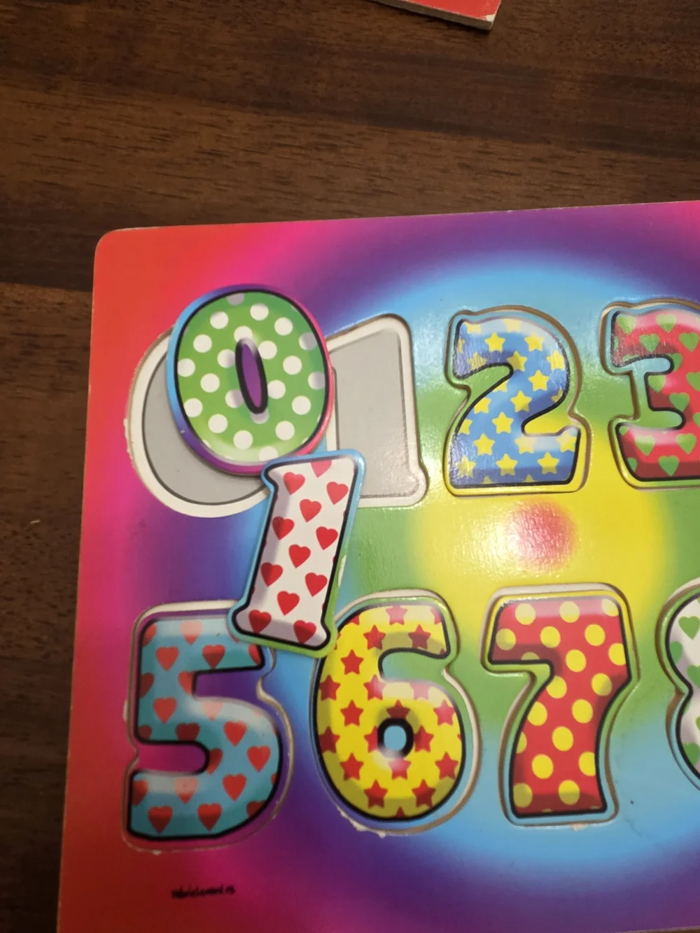 Preschool Numbers Frame Puzzle - Colorful Rainbow Number Set